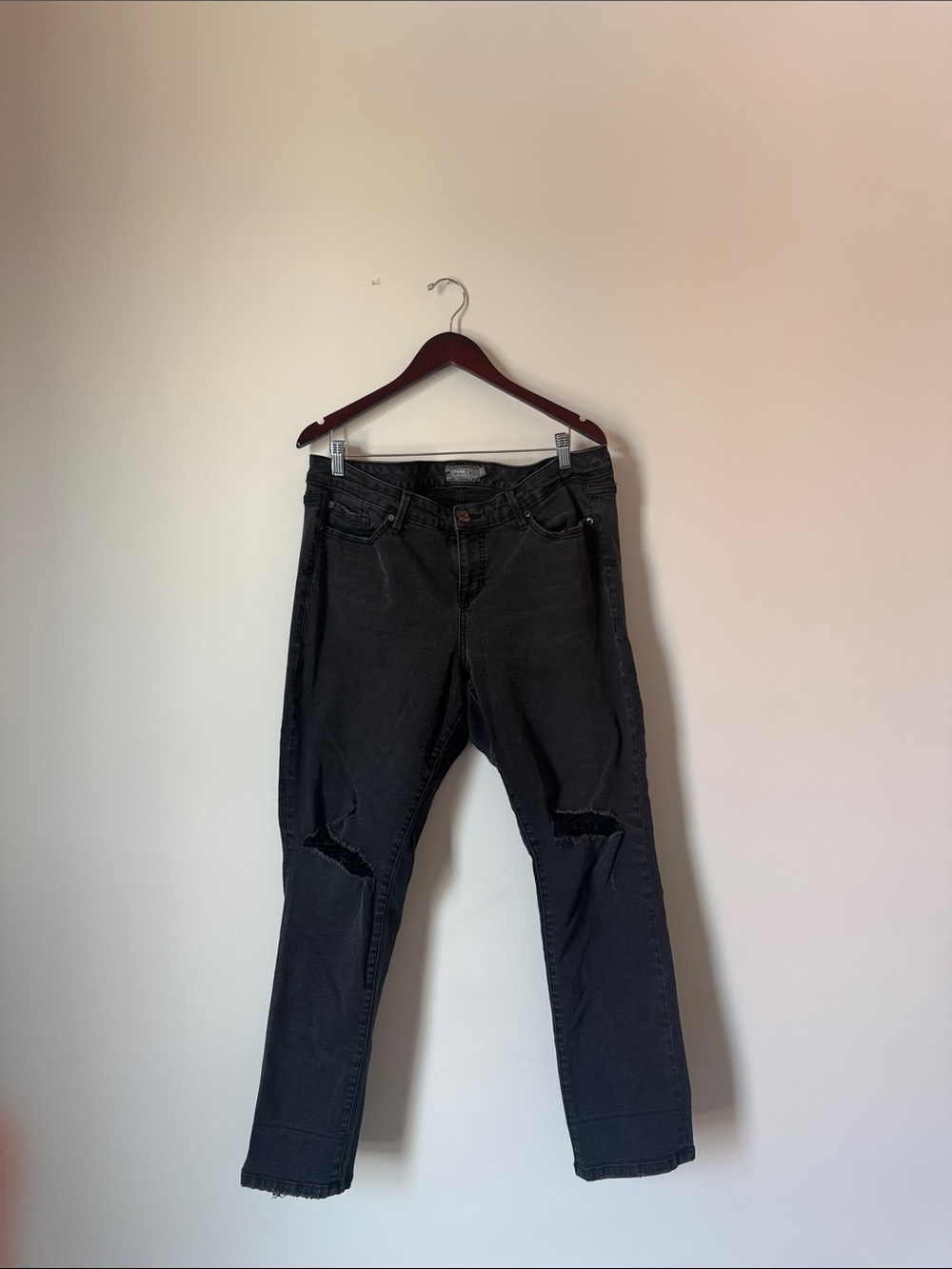 Torrid Black Distressed Boyfriend Jeans